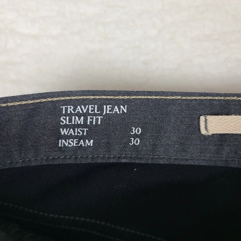 Banana Republic Travel Jean Pants Mens 30x30 Dark Gray Slim Fit Chino Khakis